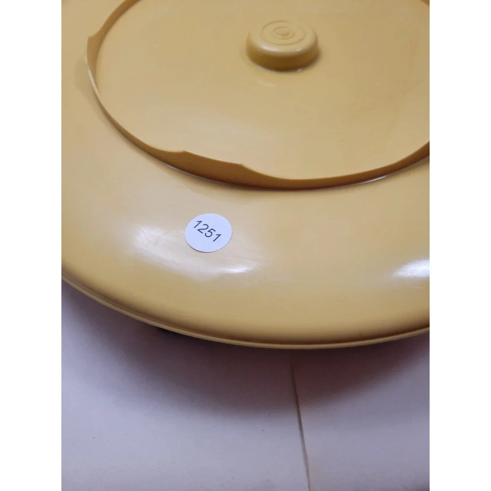 Vintage Tupperware Chip Dip-N-Serve Tray Round Vegetable Appetizer #492 Tan